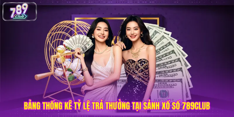 Bảng thống kê tỷ lệ trả thưởng tại sảnh xổ số 789club